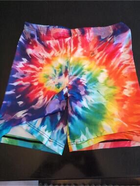 Multicolor Tie-Dye Bike Shorts Size 10 (707)
